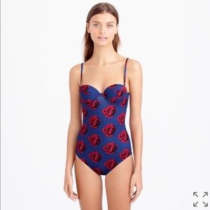 Rose Pop Art one piece bathing suit